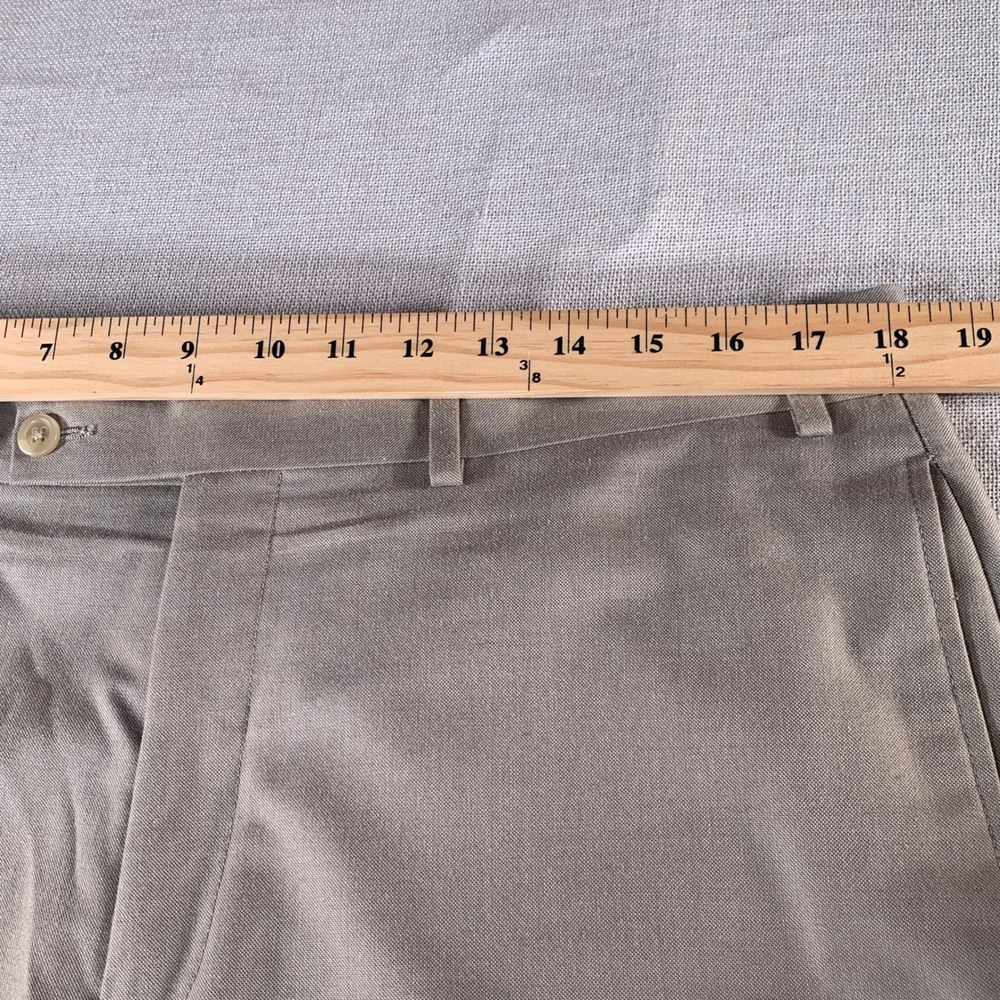 Lauren Ralph Lauren Mens Dress Pant 36x32 Tan Khaki Flat Front Straight Trousers - Picture 4 of 8